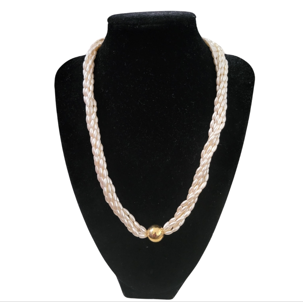 Vintage napier rice bead neclace